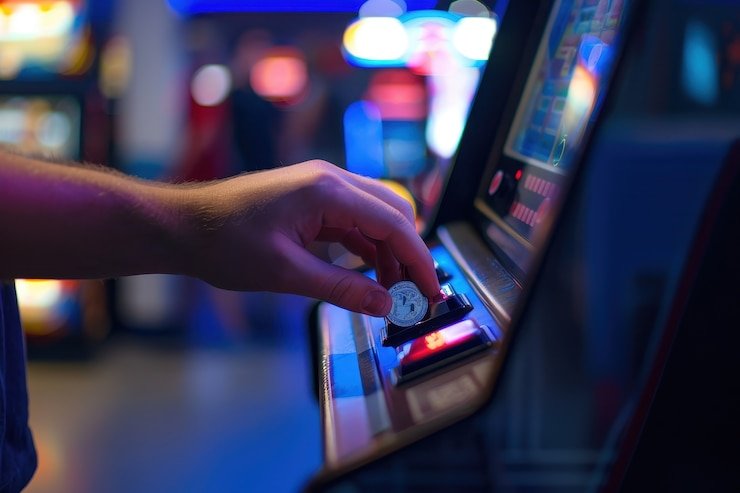Ikon gembok melambangkan keamanan data dan privasi di situs web hiburan